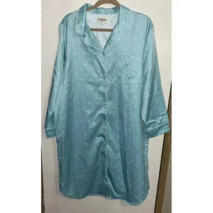 Norm Thompson Gown Vintage Polka Dot Lace Long 90s Women L